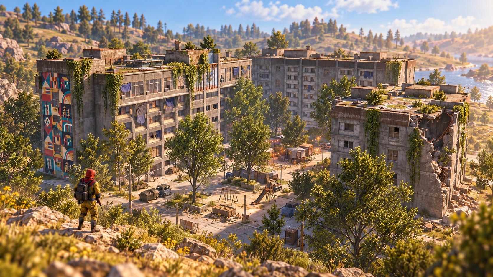 Иллюстрация жилого комплекса в мире Rust